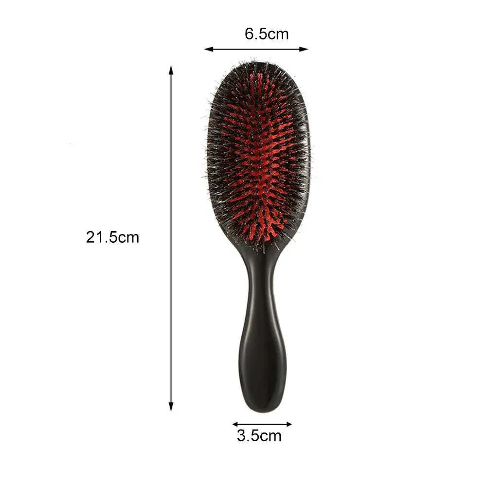 Unisex Hair Brush Oval Boar Bristle & Nylon Hair Comb Mini ABS Handle Anti-static Brush Scalp Hairbrush Salon Styling Tool