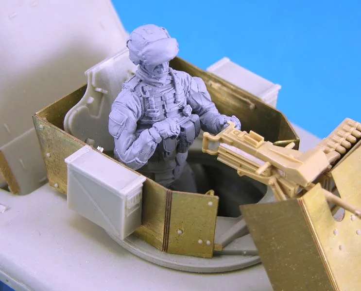 Kit de modèle de figurine en résine, Gunner de véhicule américain, non assemblé, non peint, 1/35