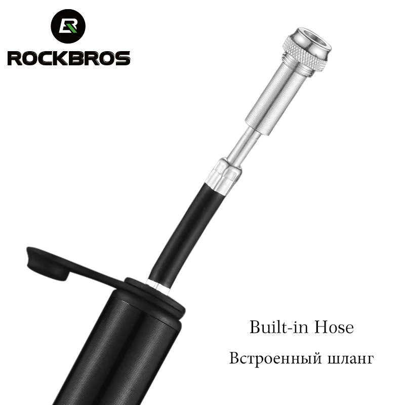 ROCKBROS Bicycle Pump Portable Mini High Pressure Air Pump 160 PSI MTB Road Bike Tire Inflator Cycling Accessories (A/V) (F/V)