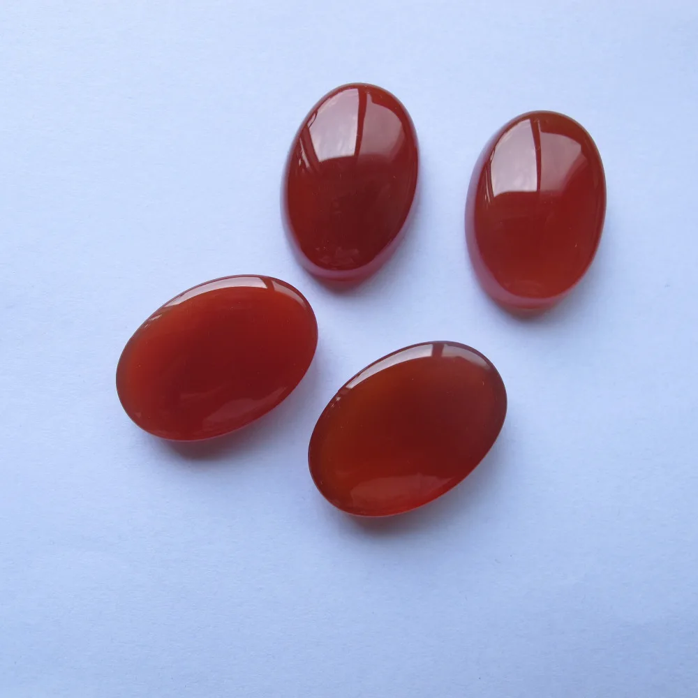 Charming Natural Red Agate Carnelian Bead Cabochon18x26x8mm Oval Gem stone Cabochon fit stone ring Face Jewelry DIY 4pcs/lot