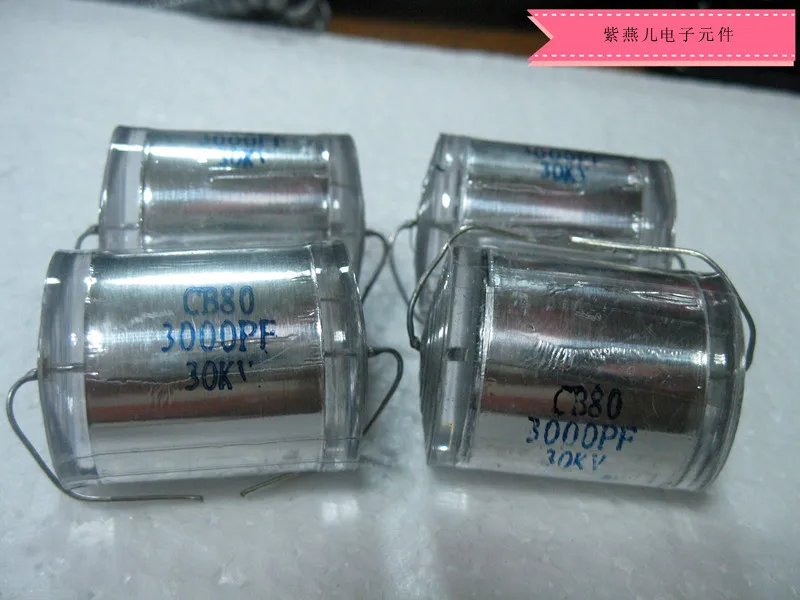 CB80 Axial Leaded Polystyrene Film High Voltage Capacitor CB80-30KV-3000PF