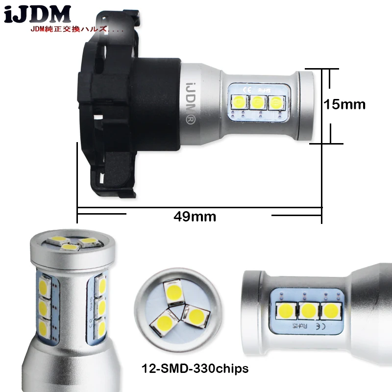 2PCS PY24W LED Bulbs For BMW E90/E92 3 Series,F10/F07 5 Series, E83/F25 X3 E70 X5 E71 X6 Z4 Front Turn Signal Lights