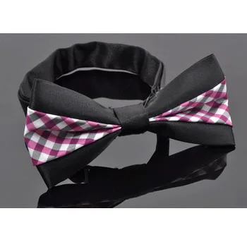 NEW Arrival Man's Classic Plaid Bowtie Fashion  Neckwear Adjustable  Mens Bow Tie Polyester for  wedding  Free Shipping