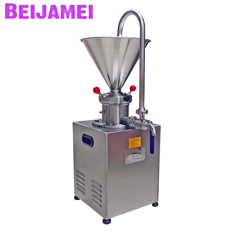 BEIJAMEI 50-500 kg/h Peanut Sesame Butter Grinding Making Machine / 4.1L 1500W Commercial Nut Butter Mill