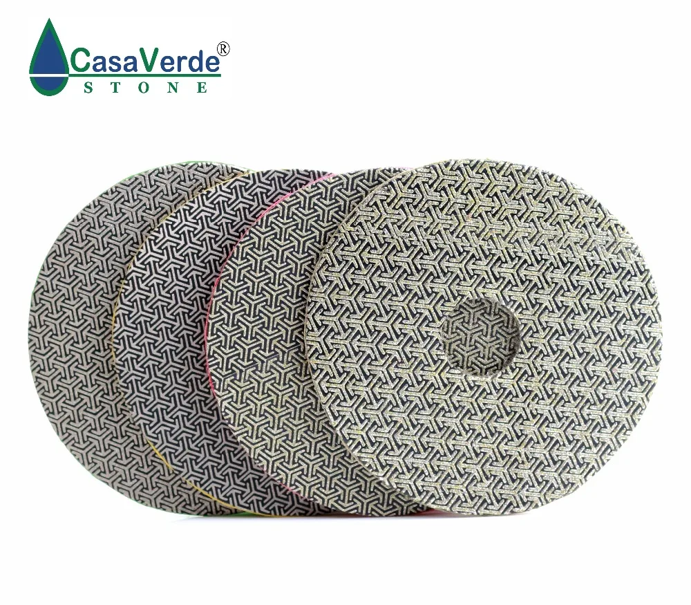 

4 inch 100mm diamond Electroplated polishing Pad 4pcs/Set Fast Removal Tile Glass Concrete Stone Sanding Disk Metal Polishing