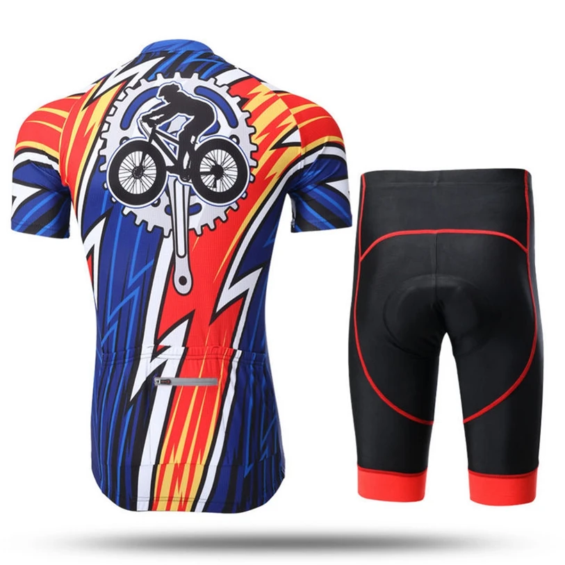 HOT XINTOWN Pro Bike Jerseys Bib Shorts Sets Men Blue Riding Sports Bicycle Clothing Suits Cycling Wear Shirts mtb Jersey Shorts