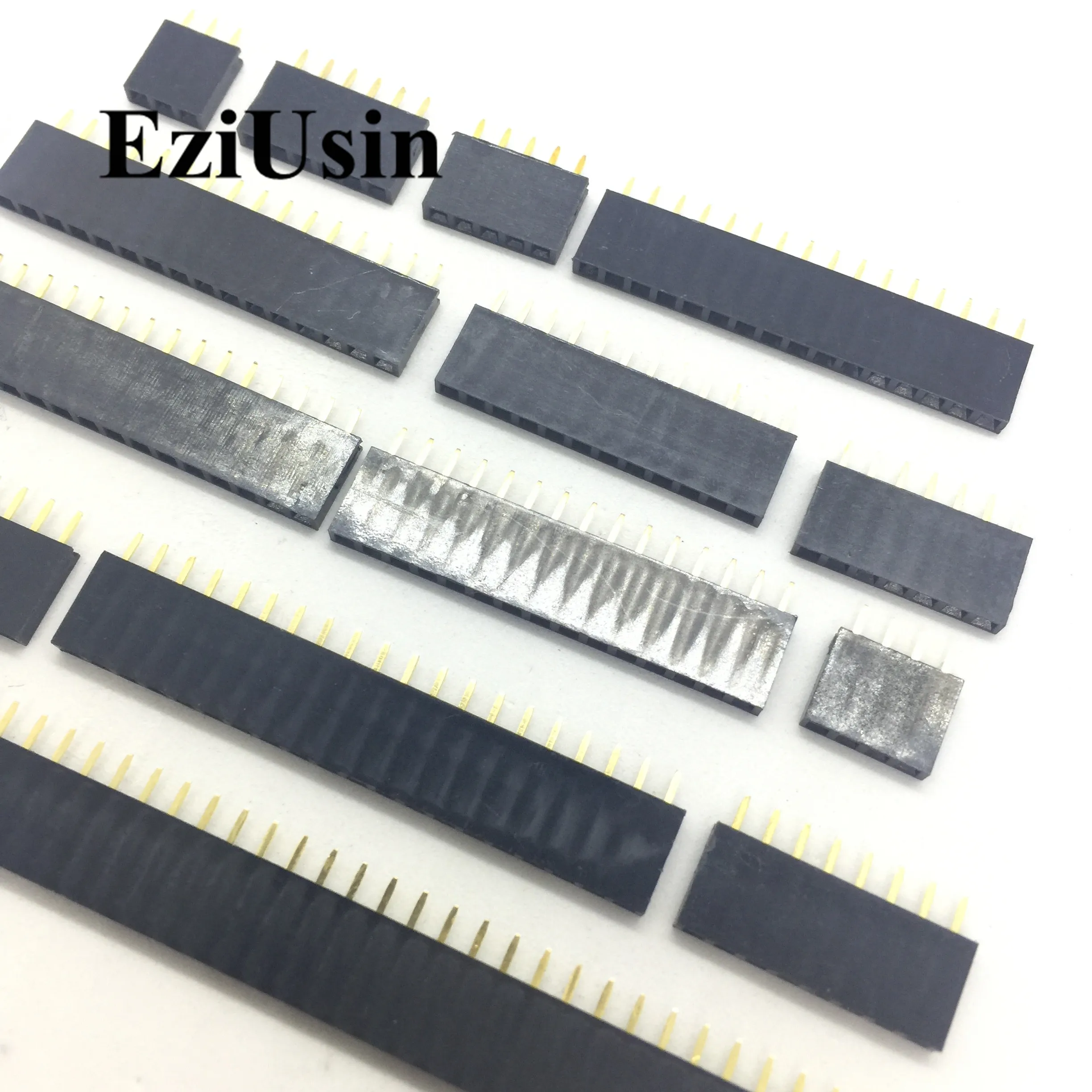 2.54Mm Enkele Rij Vrouwelijke 2 ~ 40P Pcb Socket Board Pin Header Connector Strip Pinheader 2/3/4/6/10/12/14/16/20/40Pin Voor Arduino