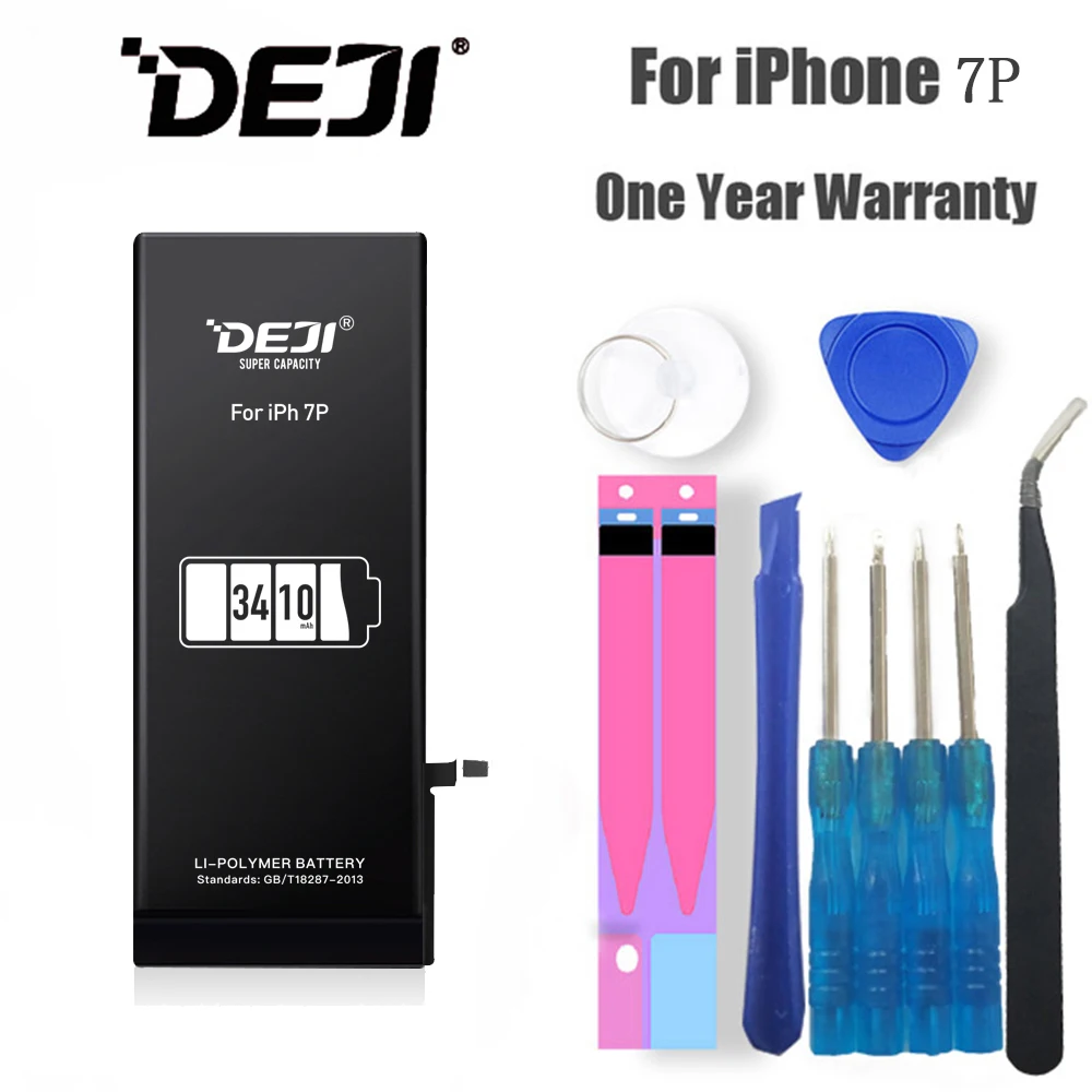 DEJI Original Li-ion High Capacity Battery For iPhone 7P/7Plus Replacement Real 3410mAh Internal Batteries Best Quality