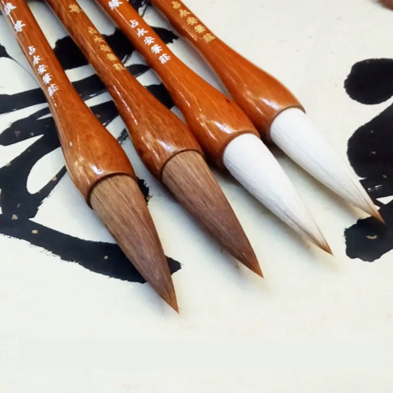 

Traditional Chinese Calligraphy Brush Pen Weasel Hair Writing Brushes Hopper-shaped Brush Festival Couplets Landscape Painting