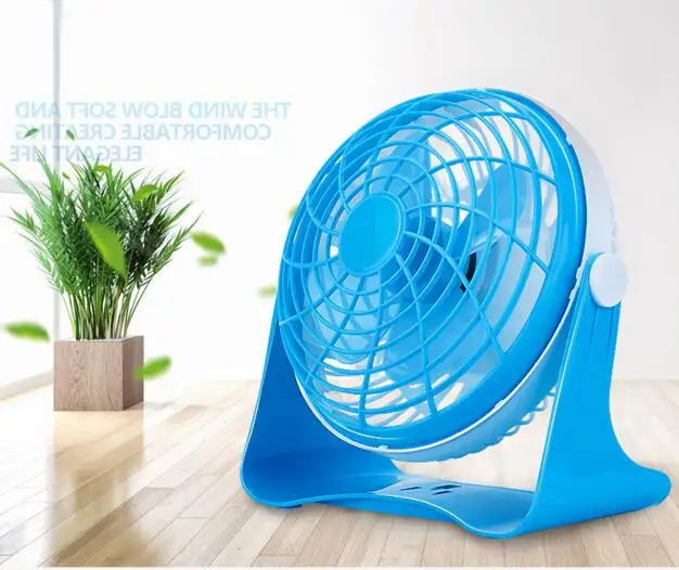 2 gears 7 inches mini rotary plastic table fan for student USB power