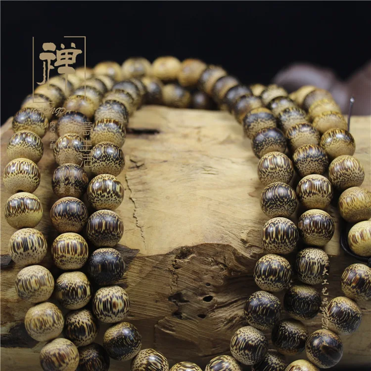 Fine gold Zongzhu bamboo Bodhi Rosary Beads Necklace 12mm bracelets 108 Tibetan gifts