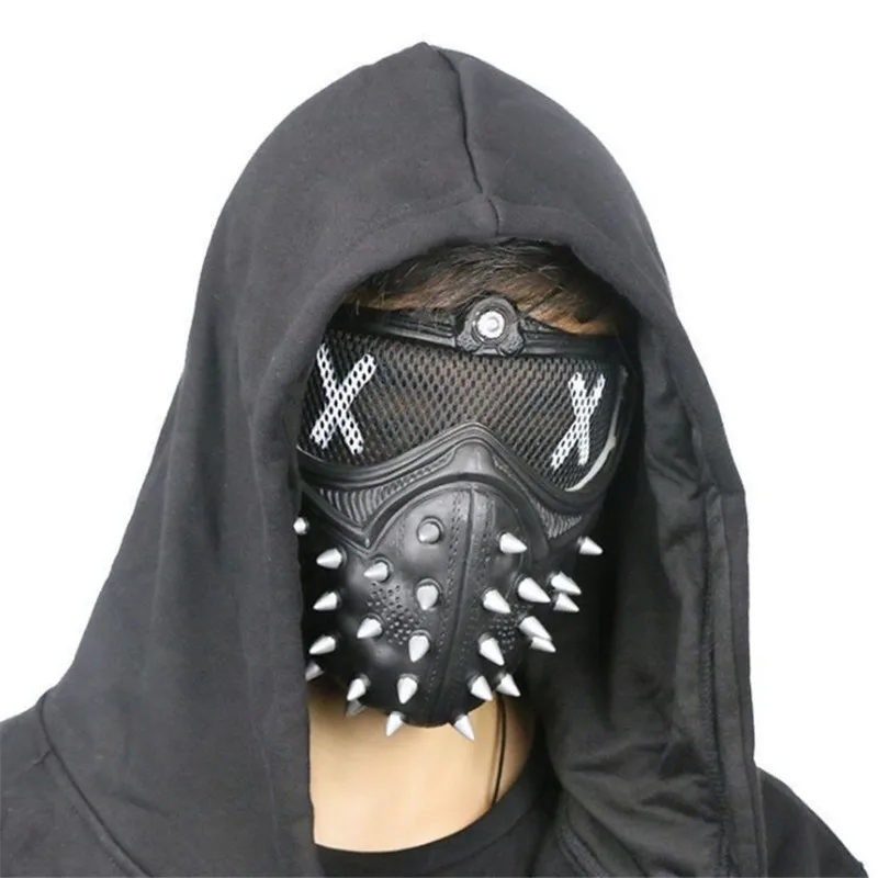 

New High Quality PVC Watchdog 2 wrench mask cos game Halloween Cosplay mask props watch dogs mask