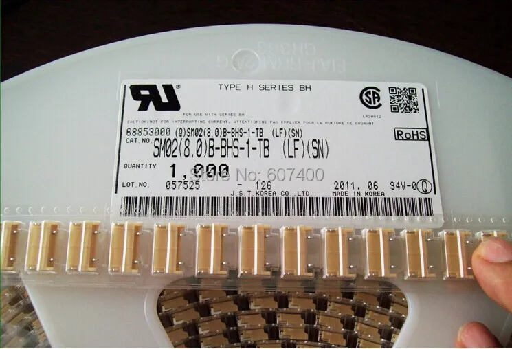 SM02(8.0)B-BHS-1-TB CONN HDR 2POS 8MM R/A SMD SM02(8.0)B-BHS-1-TB(LF)(SN) Connectors terminals housing 100% original parts