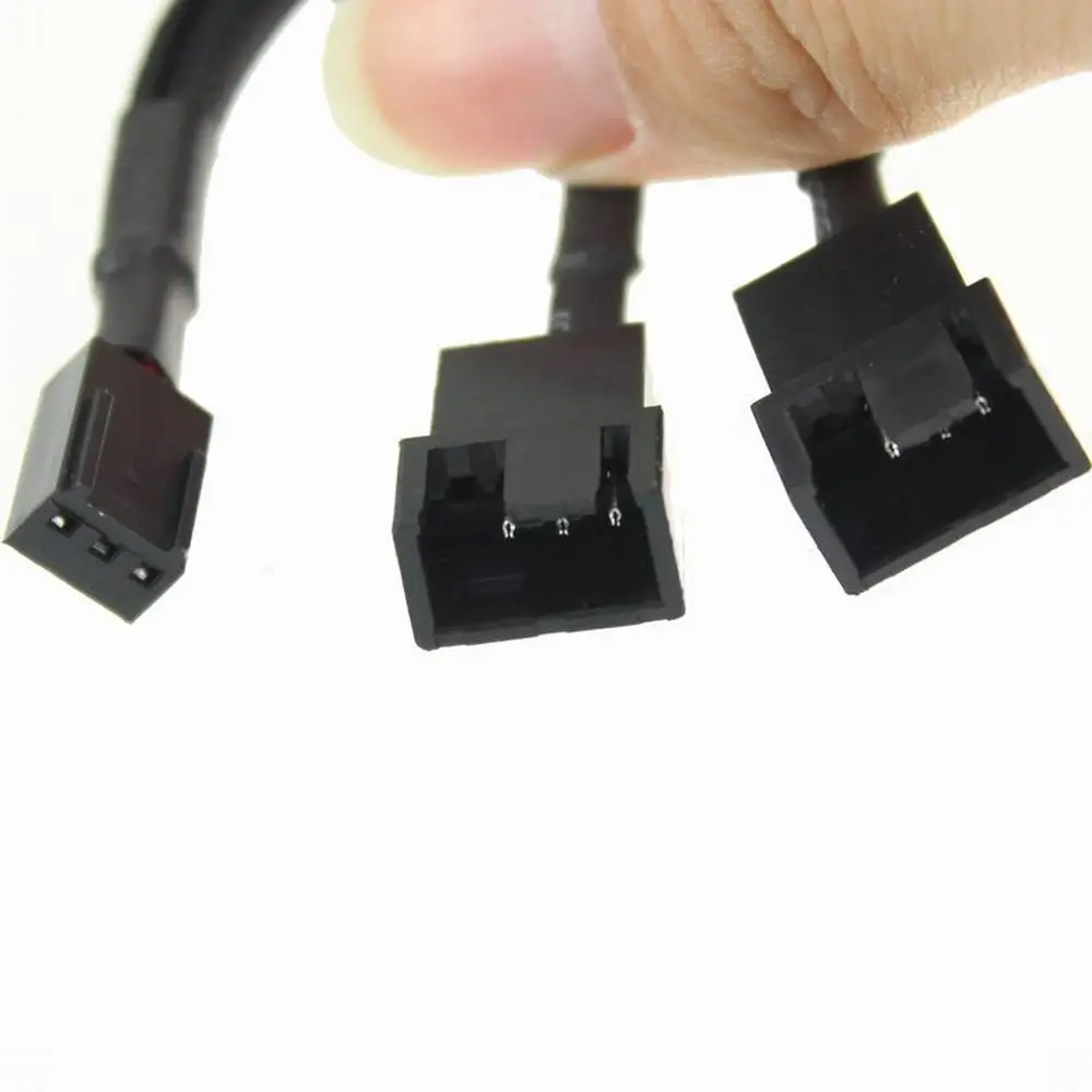 10 Stücke 3Pin PWM Zu Dual PWM Computergehäuselüfter Power Ärmeln Y-Splitter Adapter Kabel Draht 11,81 Zoll