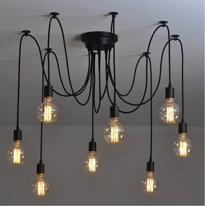 

8 Lights Lamps DIY Designer Loft American country industrial Warehouse Edison Vintage Ceiling Lamps for Home Lighting