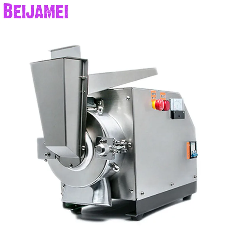 BEIJAMEI Factory Commercial Powerful Flow Superfine Pulverizer Powder Machine 2500w Electric Herb Medicine Grinder Mill