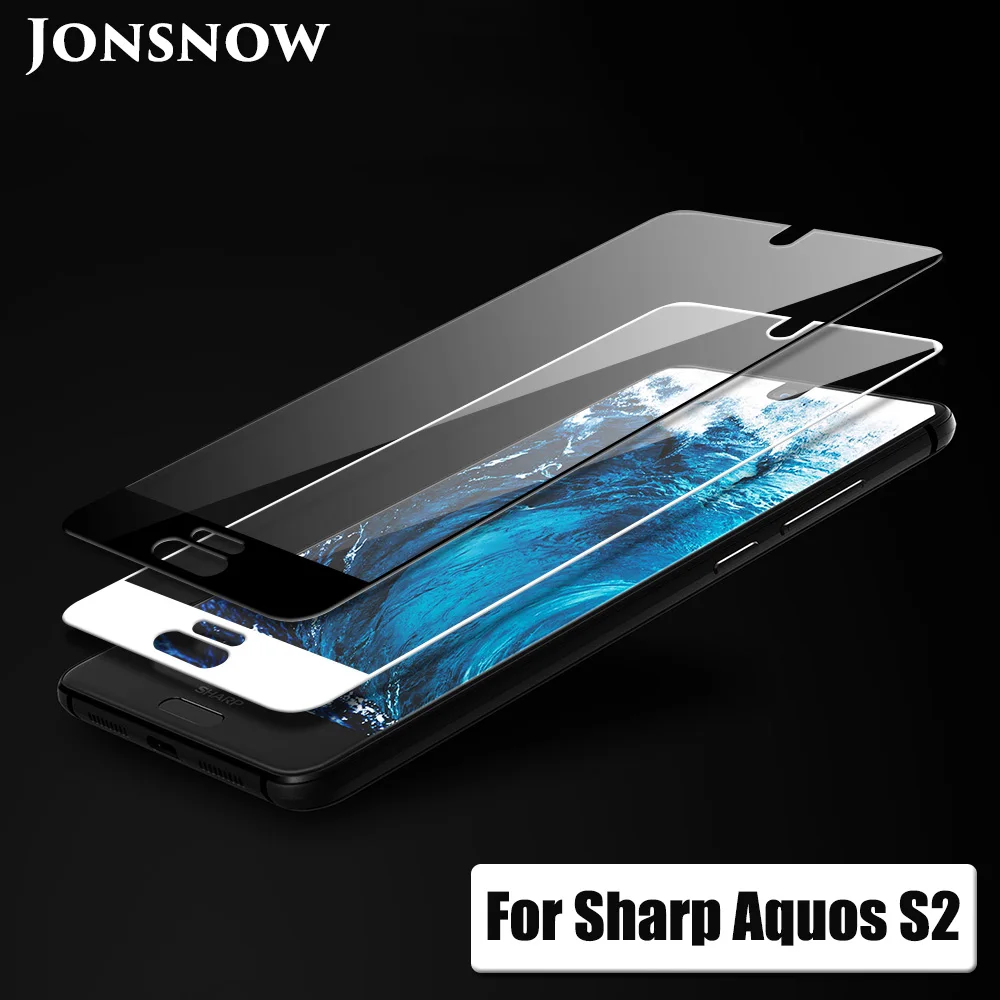 

JONSNOW Full Coverage Glass For Sharp Aquos S2 Tempered Glass for Aquos C10 9H Explosion-proof Screen Protector Protective Film