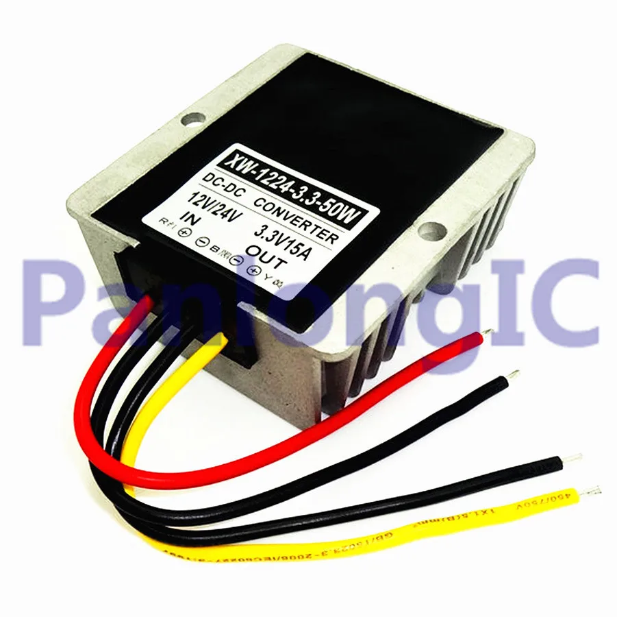 NEW Waterproof DC/DC Converter Regulator 6v-40v 12V 24V Step DOWN to 3.3V 15A 50W Free Shipping