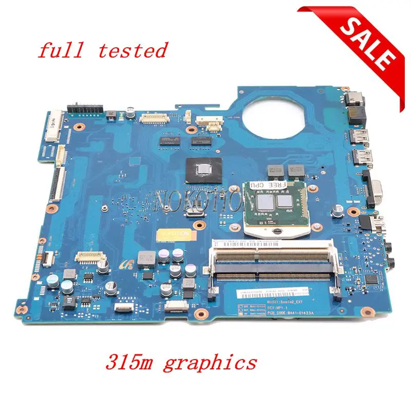 NOKOTION BA92-07405A BA92-07405B BA41-01423A Main board For Samsung RV511 15.6 Inch Laptop Motherboard HM55 DDR3 315M Free CPU