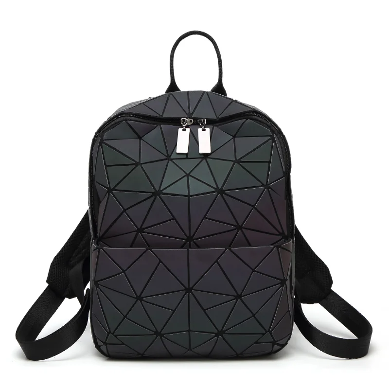 shiny Geometric bag Luminous Glitter Sequins Female Backpack Geometric Women School Backpack For Teenage mochila feminina 2024