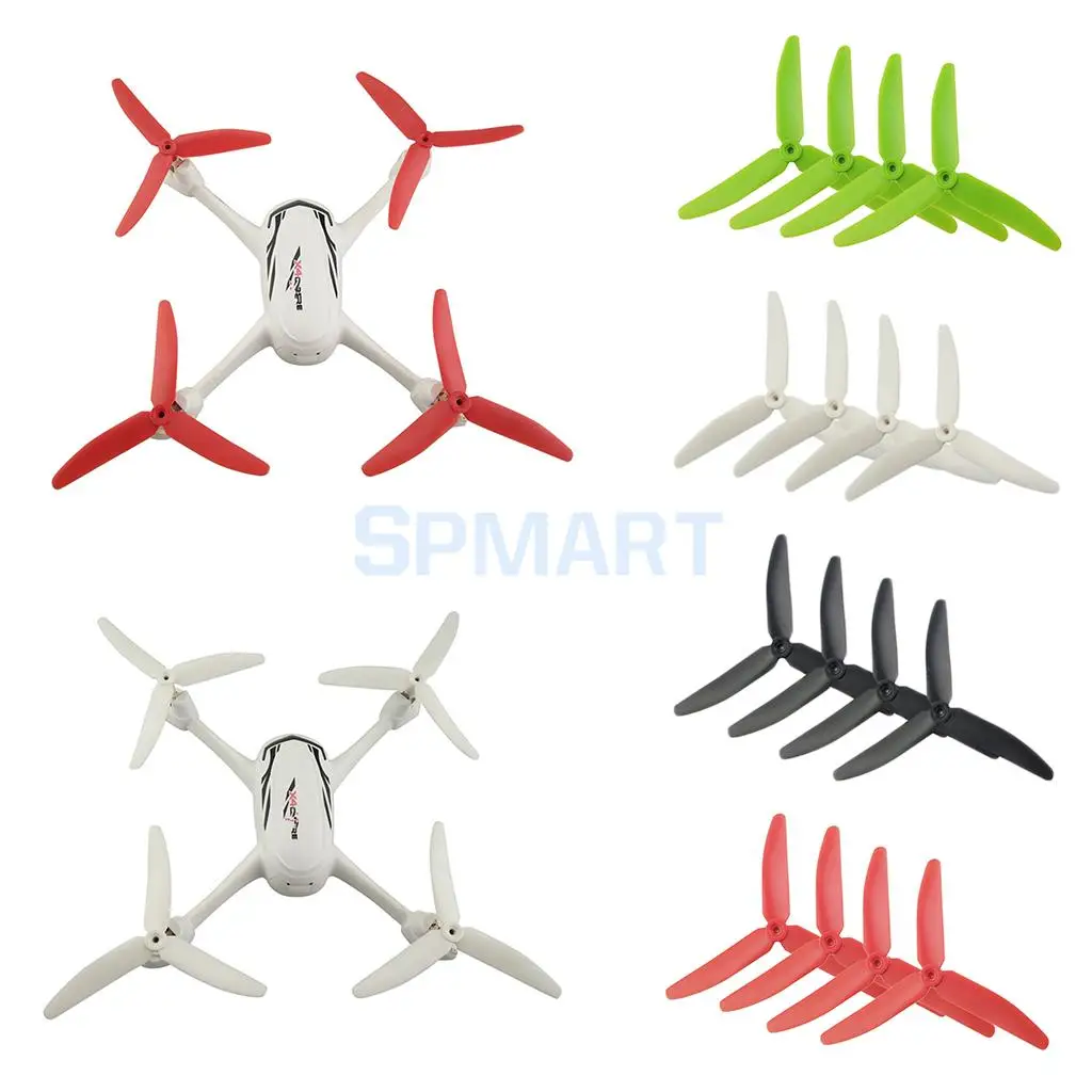 4 Pieces 3-leaf Propeller Prop for Hubsan X4 H502S H502E Accessory Green