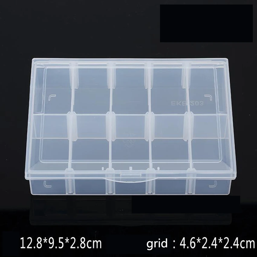 

1PC New 10 Slots Cells Portable Jewelry Tool Box with number Container Ring Electronic Parts Screw Beads Component Storage Box