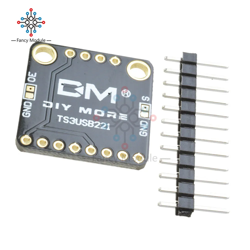 TS3USB221 USB 2.0 ad alta velocità (480Mbps) 1:2 Multiplexer a interruttore di Demultiplexer con modulo scheda di attivazione singola