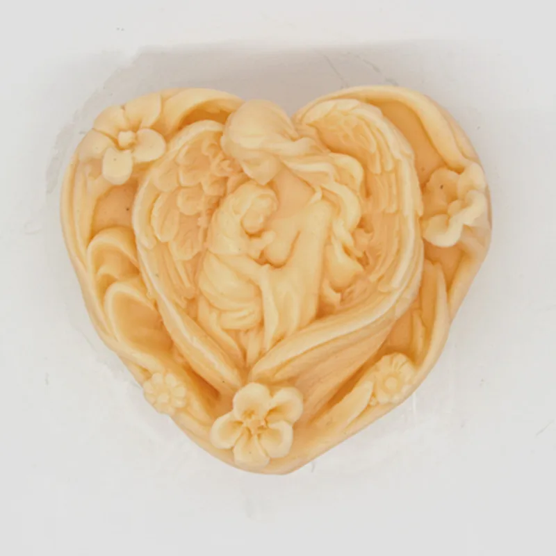 

Heart Shape Silicone Mold, Handmade Soap Mould, Mother and Child, Candle Cake Molds