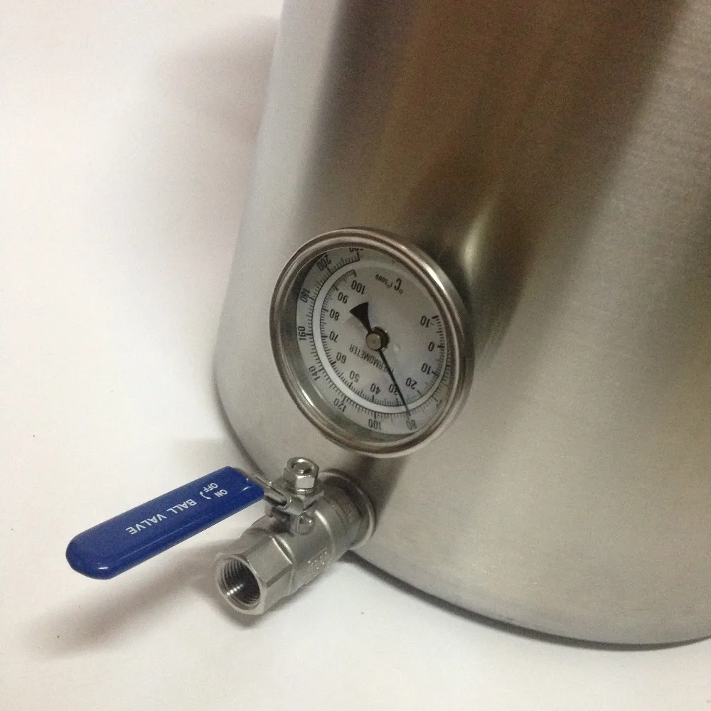 Heavy Duty Stainless Steel Stock Pot, brew kettle, Homebrew, With thermometer, Valve and all necessory fittings