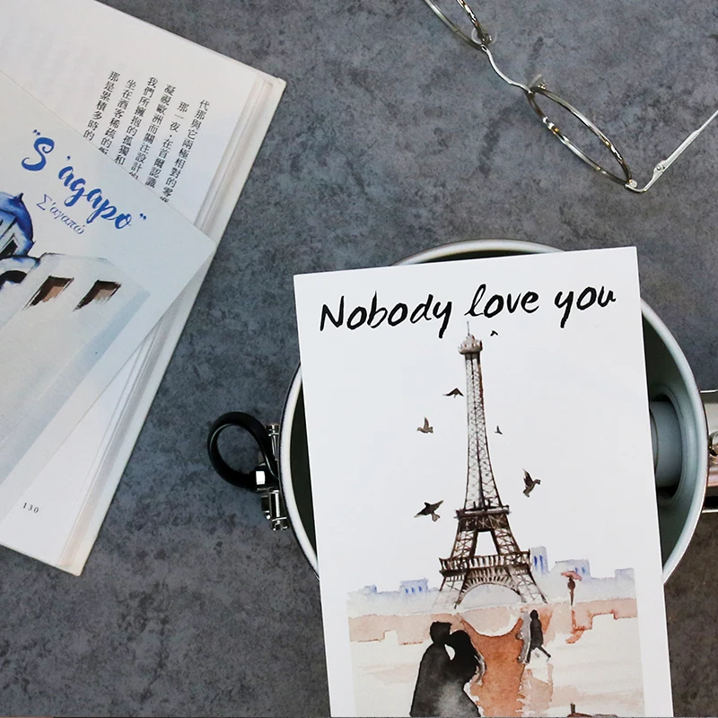 5 pcs/lot New Creative Invisible light Postcards Hidden Text Love Confession Gift Greeting Card Assorted Birthday Card Message