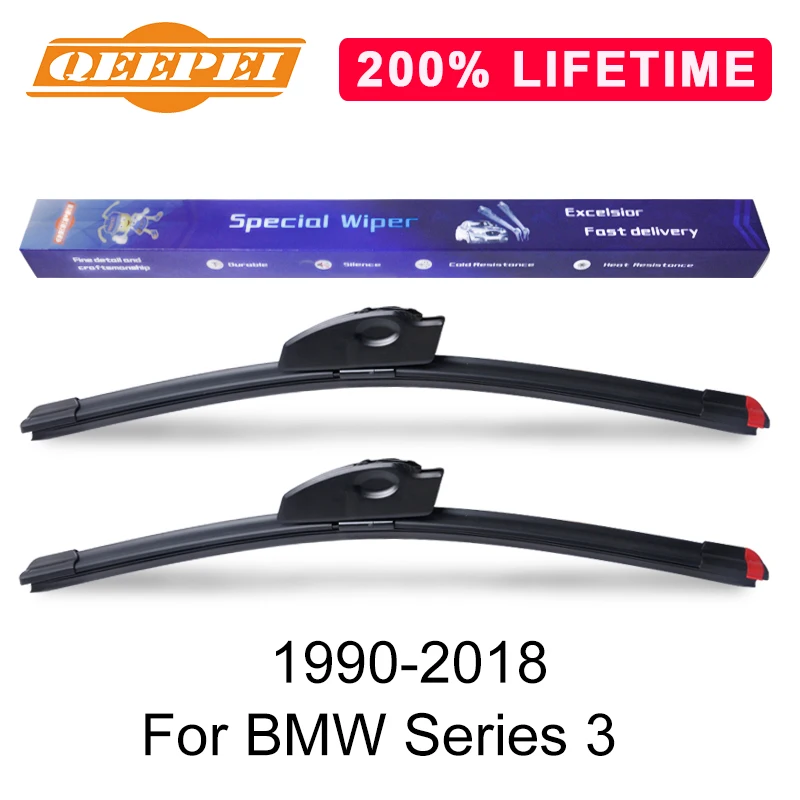 

Qeepei Replace Wiper Refill Windscreen Wiper Blades for BMW Series 3 E36 E46 E90 E91 F30 F31 F34 1990-2018 Windshield Rubber