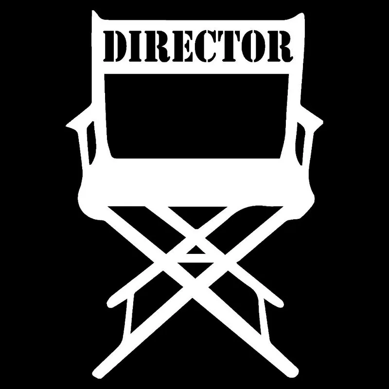 10.7X15.3CM MOVIE DIRECTOR CHAIR Vinyl Decal Black/Silver Car Sticker Personality Car-styling S8-0546