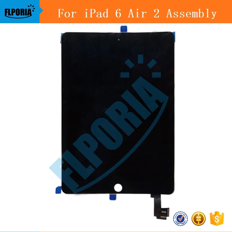 LCD Digitizer Assembly For iPad Air 2 LCD Display Screen Digitizer A1567 A1566 For iPad 6 LCD Replacement Parts For iPad 2