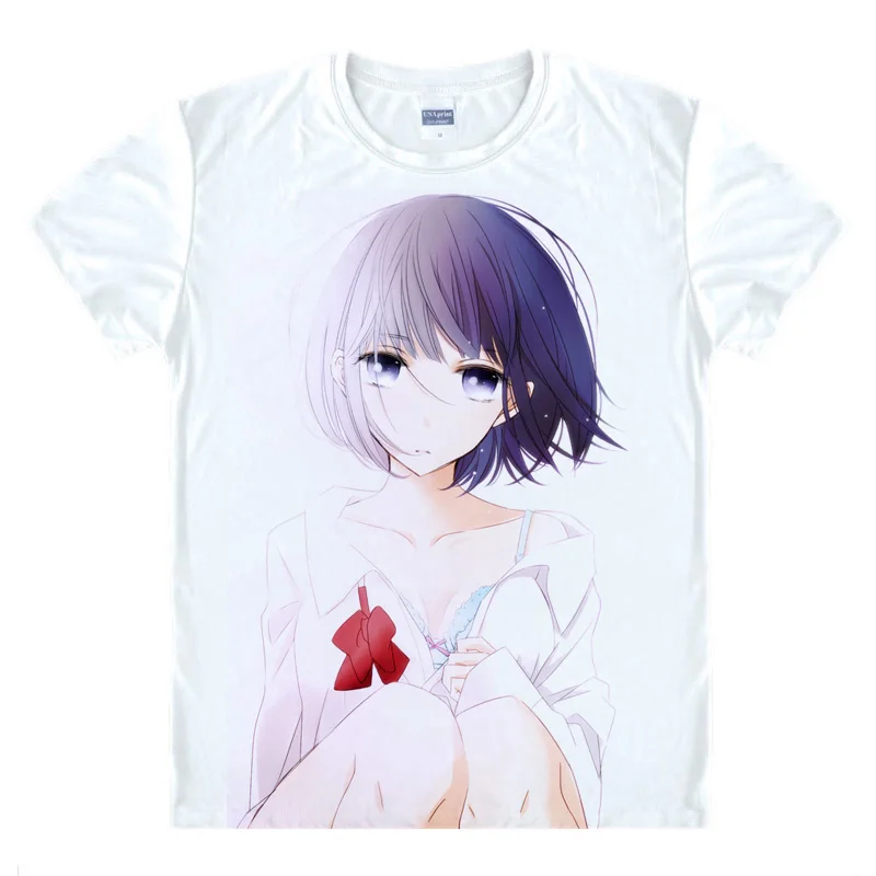 Coolprint Japanese Anime Shirt Scum's Wish T-Shirts Multi-style Short Sleeve Hanabi Yasuraoka Kuzu No Honkai Cosplay Kawaii Gift