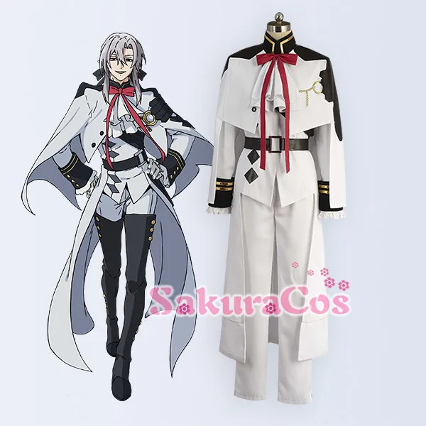 Japanese Comic Seraph Of The End Ferid Bathory Cosplay Costume Custom Made Unisex Shirt+Pants+Cloak+Gloves+Headdress A