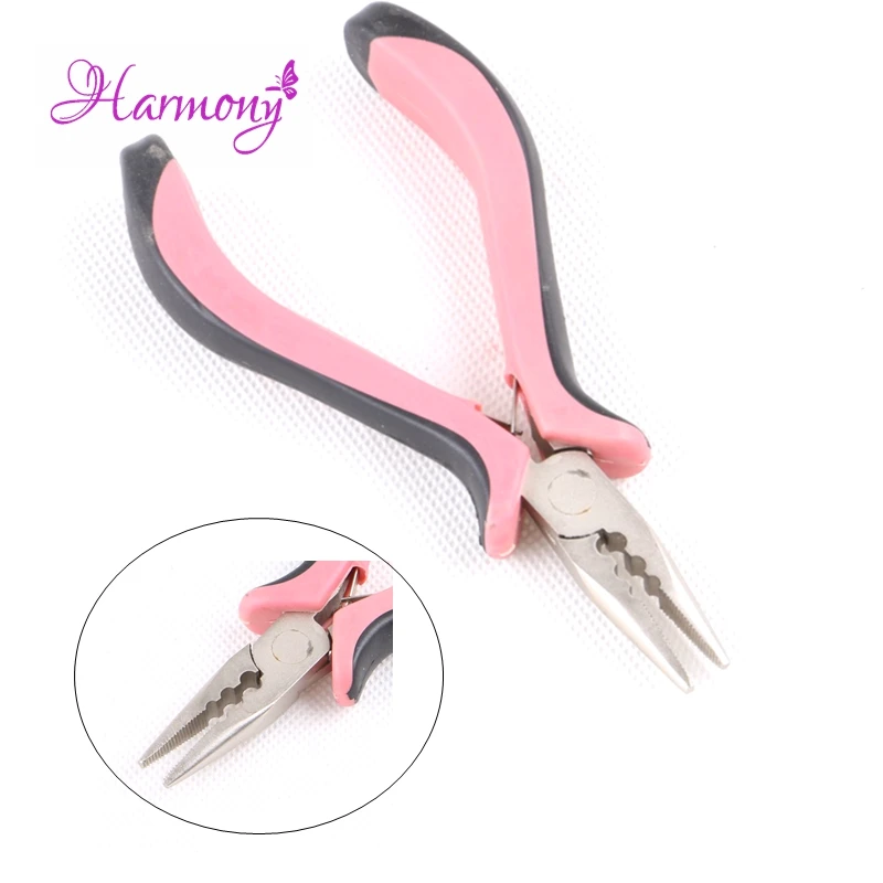 

Hair Extensions Pliers Hair Extensions Tools Pink 3 Holes Stainless Steel Multifunctional Remover Pliers For Micro Links Hair