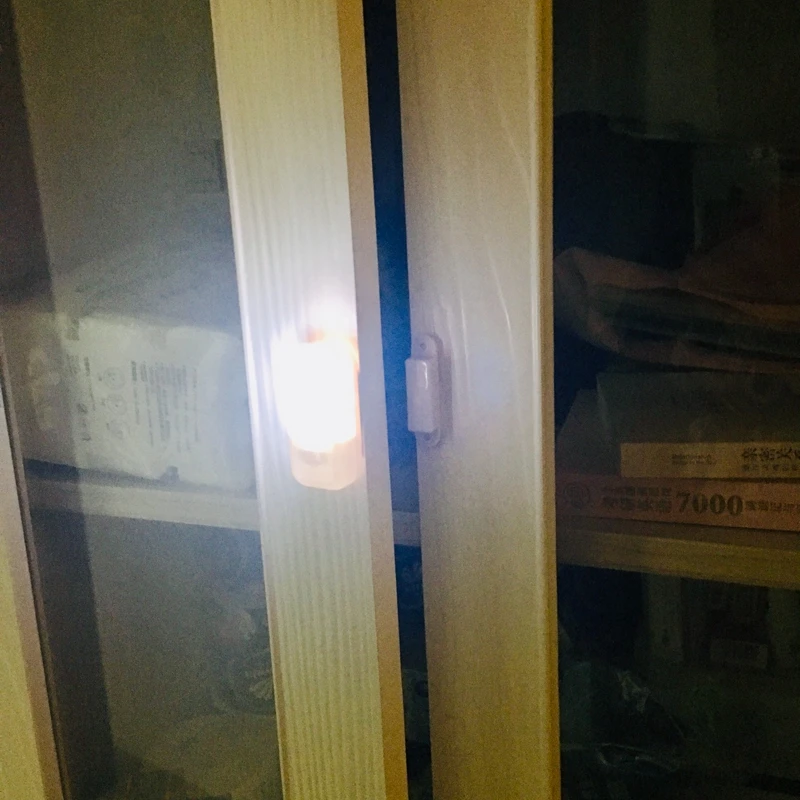 Home Alarm Door Window Sensor Detector Magnetic Contact Cabinet Light Battery Magnetic Control Light Cabinet Door Alarm Sensor