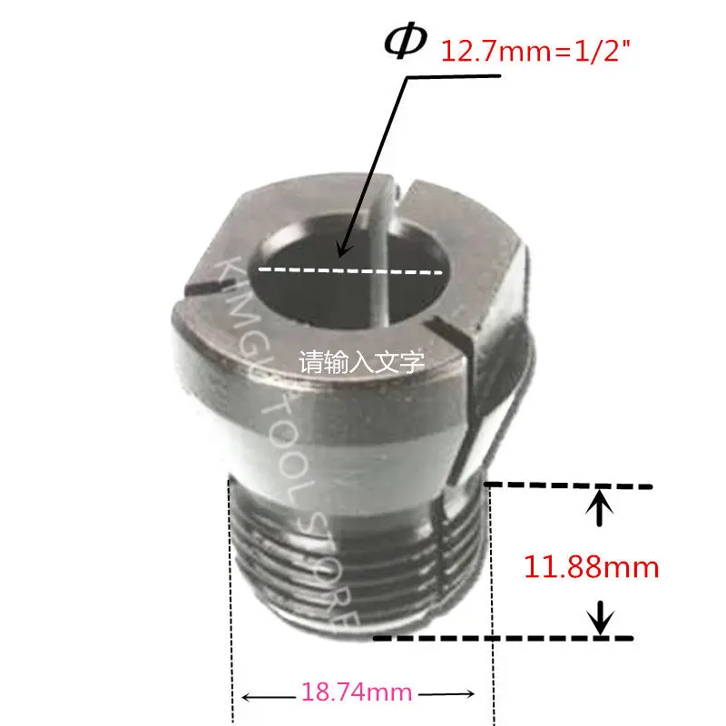 Mandril de pinça 1/2 polegada 12,7 mm 763602 -0 Substituir ao mandril de pinça MAKITA 3601B 763623 -2 COLETAS CONE 1/2\