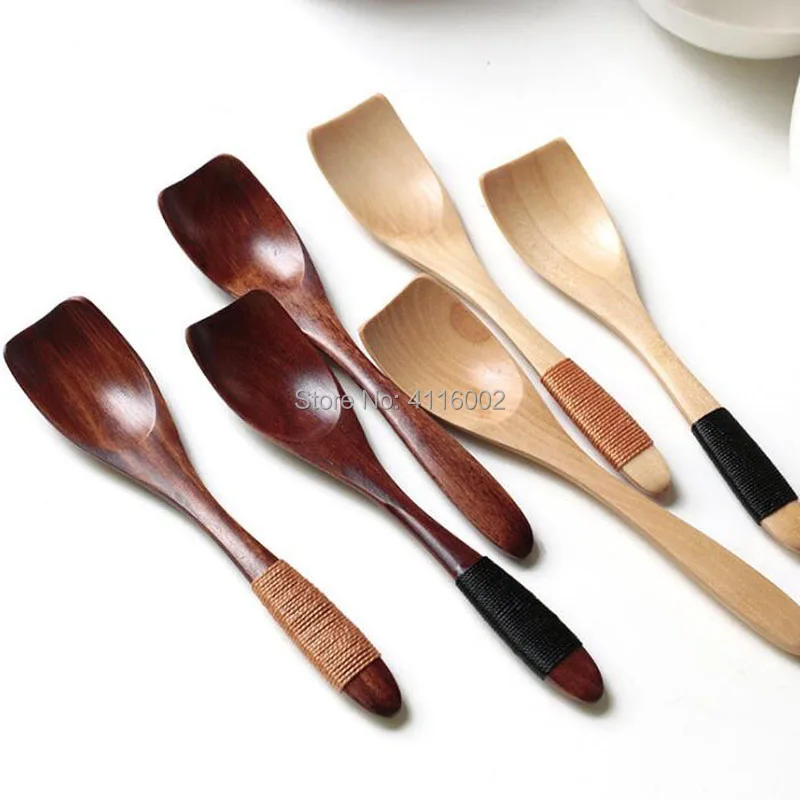 

300pcs Japanese-style Shovel Shape Design Wooden Spoon Coffee Ice Cream Soup Teaspoons Kitchen Cooking Utensil QW8106