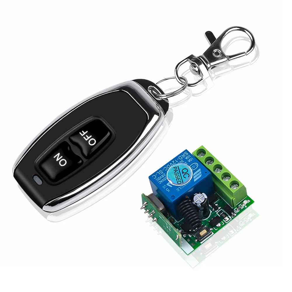 Kebidu 433 Mhz Remote Controls RF Transmitter With Universal Wireless Remote Control Switch DC 12V 1CH Relay Receiver Module
