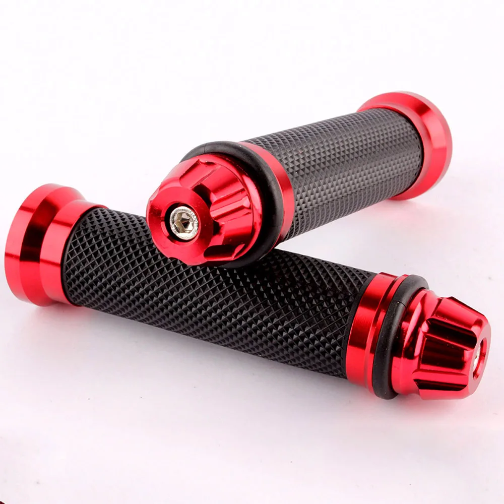 High quality Aluminum Red color motorcycle Grips Scooter Hand Grips suit for 7/8'' 22mm handle bar