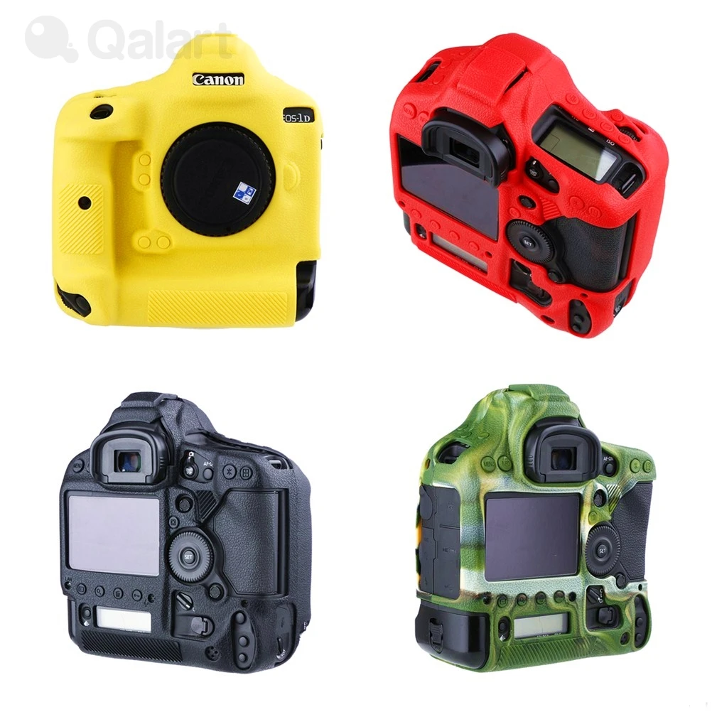 Top Texture Design Rubber Silicon Case Body Cover Protector Frame Skin for Canon 1DX / 1DX Mark II DSLR Camera Soft