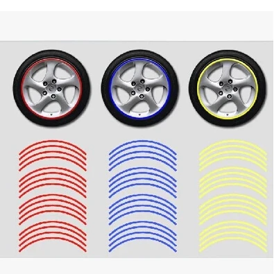 Car-styling Wheel Rim Reflective Sticker For Mitsubishi ASX Outlander Lancer Colt Evolution Pajero Eclipse Grandis FORTIS Zinger