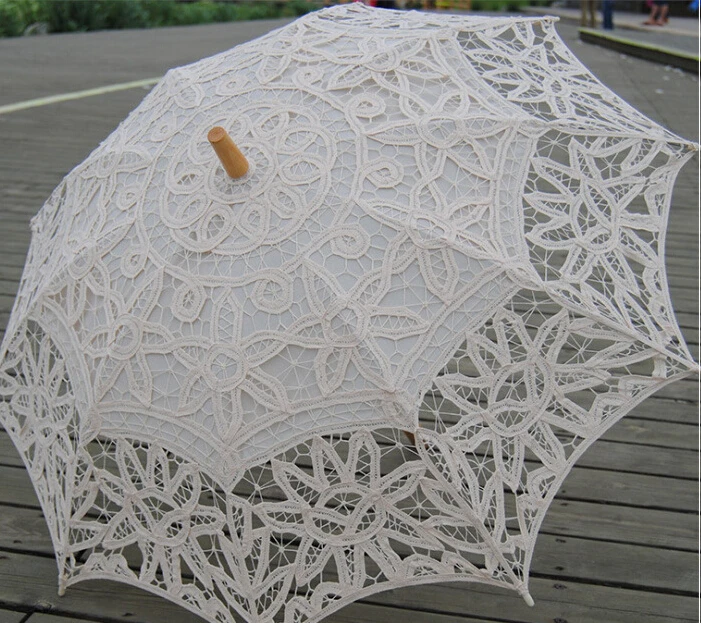 2018 hot Battenburg Lace Parasol and Fan set Wedding Umbrella Fan Set Free Shipping Lace Fan And Wedding Umbrella Lace Parasol