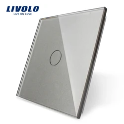 Livolo Luxury White Pearl Crystal Glass, EU standard, Single Glass Panel For 1 Gang Wall Touch Switch,VL-C7-C1-15 (Glass only)