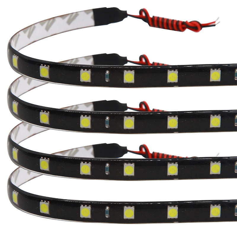 10 sztuk 30 cm 60 cm kolorowych taśm LED 30 LED 5050 15 SMD Elastyczna taśma światła Automatyczna taśma dekoracyjna Światło do jazdy 12 V