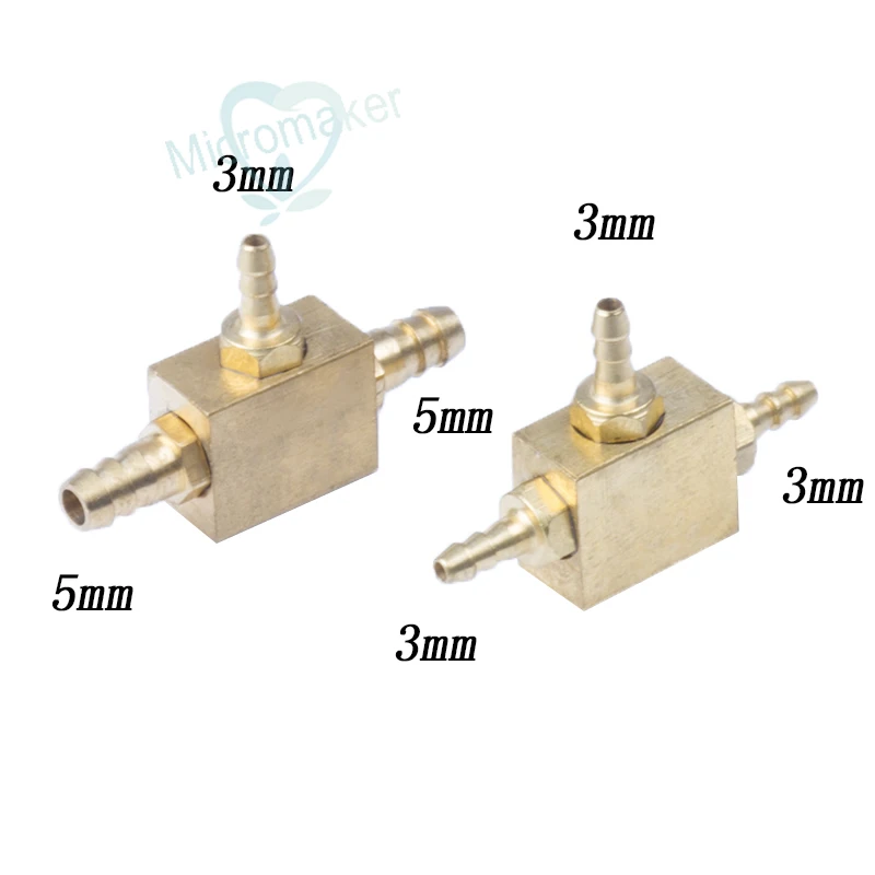 New Type 1 pc Dental Valve Cooper Tee for Dental Chair Air Compressor Turbine 3*3*3mm,3*5*5mm