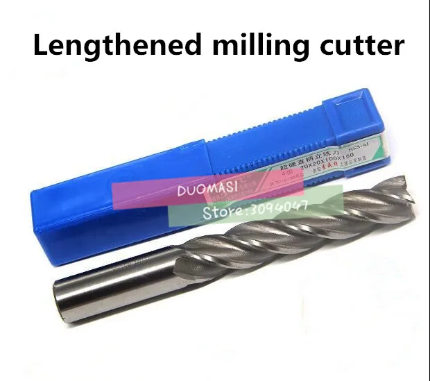 1pcs 10.0~20.0mm  4 Flute HSS & Special extended length Aluminium End Mill Cutter CNC Bit Milling Machinery Cutting tools