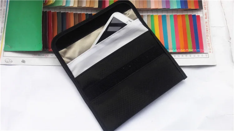 100pcs New flannel Mesh texture Bags RF Signal Blocker Anti-Radiation Shield Case Pouch for iPhone Samsung Huawei Xiaomi By DHL