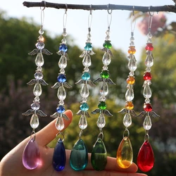1PCS Chakra Crystal Suncatcher Hanging Guardian Angel Rainbow Maker Sun cathers Home Garden Decoration